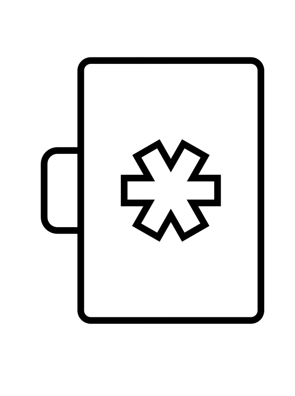 Coloring page Health simple Firstaid kit